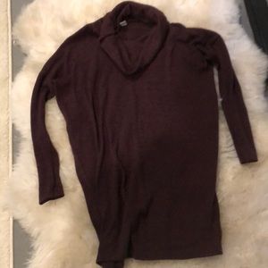Burgundy Cowl neck sweater dress